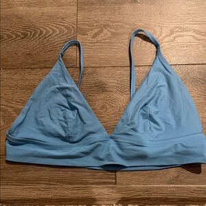 Aerie Sky Blue Triangle Bikini Bathing Suit Top Adjustable Straps XXL